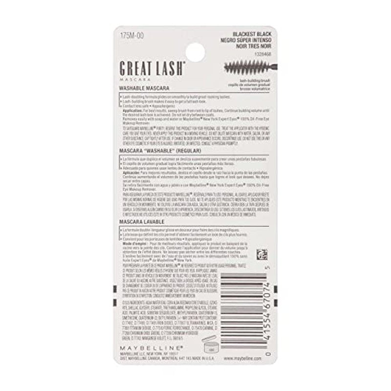 Maybelline Great Lash Mascara - Blackest Black - 2 Pack