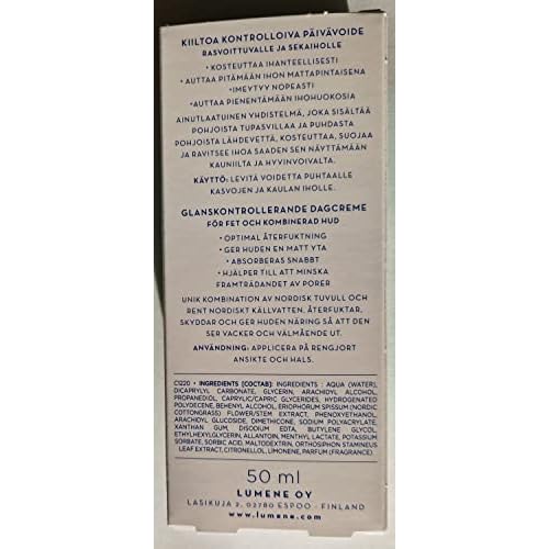 Lumene Klassikko [CLASSICS] Shine Controlling Day Cream for Oily and Combination Skin 50 ml / 1.7 Fl.Oz.