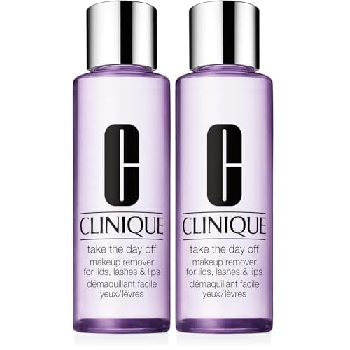 Clinique Take The Day Off Liquid Makeup Remover For Lids,Lashes,+ Lips | Eye Makeup Remover | Oil Free + Non-Irritating-| For All Skin Types,6.7 Fl Oz,(Pack of 2)