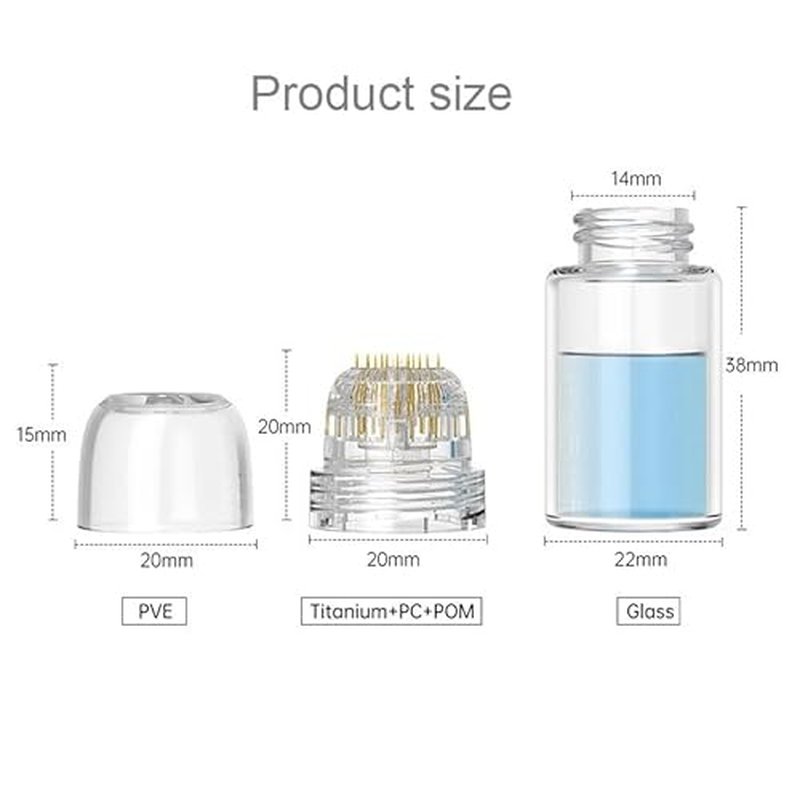 Hydra Microneedle Stamp ? Derma Roller Stamp With 5ml Refillable Applicator for Face Serum ? Skin Care Tools for Men and Women