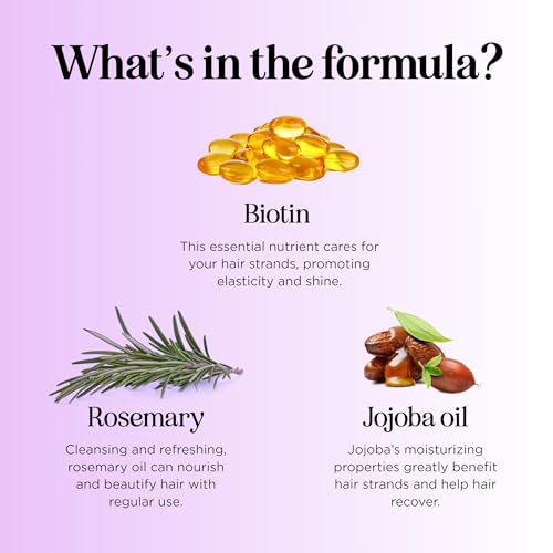 Citrus Biotin Shampoo with Rosemary Oil - Volumizing Natural Hair Care for Thinning Hair - 16 Fl Oz