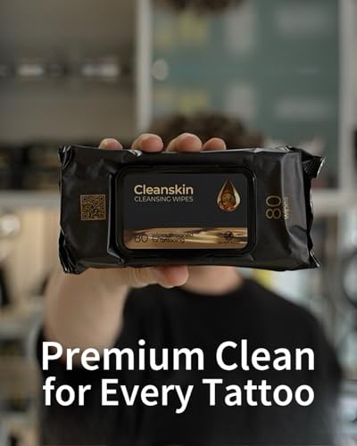 CleanSkin Green Soap Tattoo Wipes 3-Pack - Alcohol-Free Unscented, 80 Count
