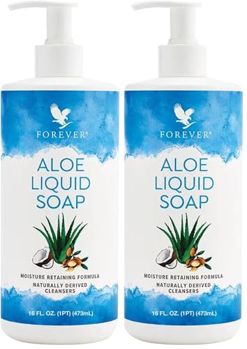 8 Fl Oz Aloe Liquid Soap - Gentle Cleansing Moisturizer with Jojoba & Argan Oil - Vegan & Gluten-Free