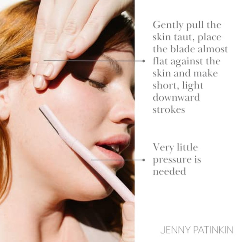Jenny Patinkin Dermaplaning Tool (3pcs) Set for Face, Expert Facial Razor for Women, Dermaplane Razor, Face Shaver for Women, Facial Dermaplaner, Peach Fuzz Remover, Exfoliated Skin & Hair Removal.