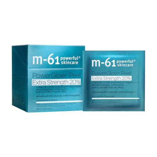 PowerGlow Peel Extra Strength 20% Glycolic Acid - 20 Count Exfoliating Pads
