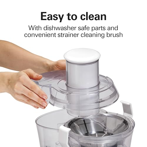 Hamilton Beach Juicer Machine with 3-Inch Feed Chute - White, 800W