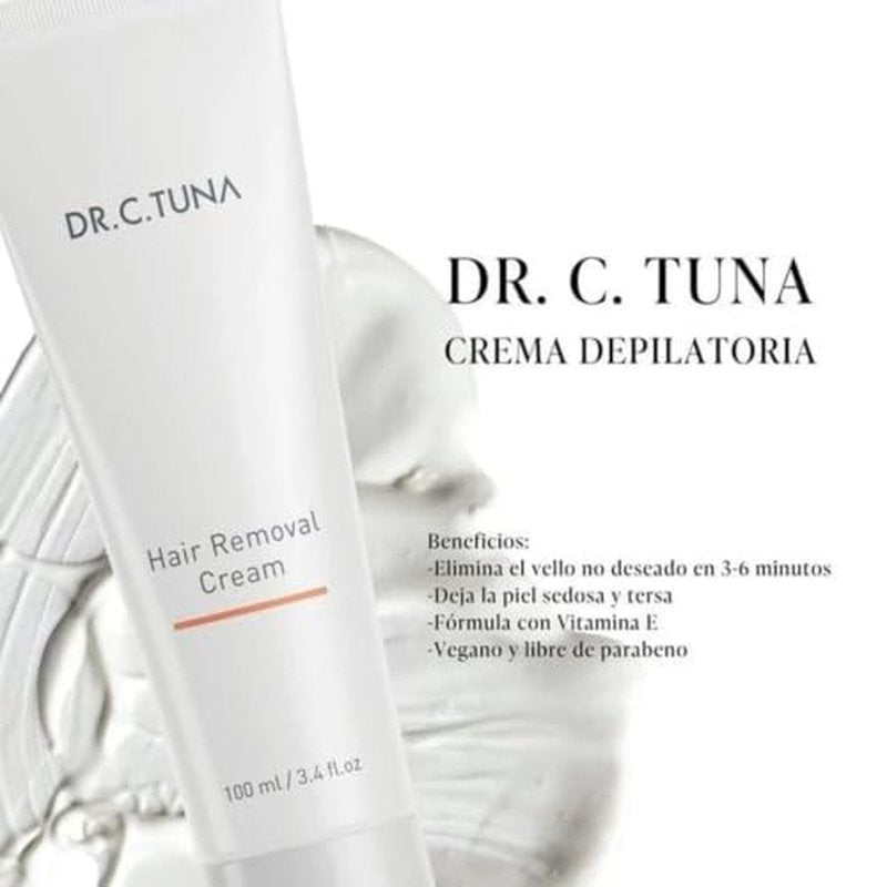 FARMASi Dr. C. Tuna Hair Removal Cream, Gentle Depilatory Cream for Women and Men, Soothing Formula with Papaya Extract for Body Legs Arms and Underarms, Suitable for Sensitive Skin, 3.4 fl oz