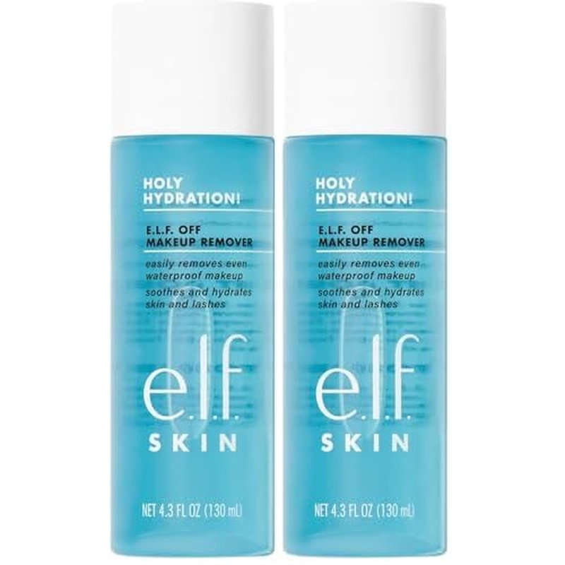 e.l.f. SKIN Holy Hydration Off Makeup Remover,Liquid Makeup Remover For Eye,Lip & Face-Makeup,Gentle Formula,Vegan & Cruelty-free,(Pack of 2)
