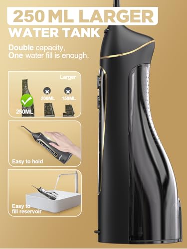 Oralfree Cordless Water Flosser & Dental Picks, Rechargeable Portable Oral Irrigator