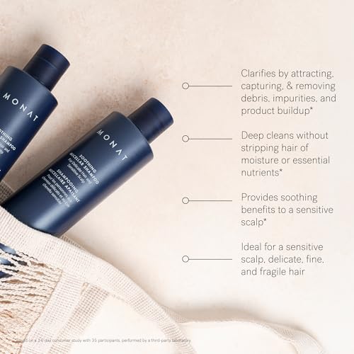 MONAT Micellar Shampoo for Sensitive Hair & Scalp, Gentle Cleansing 237ml