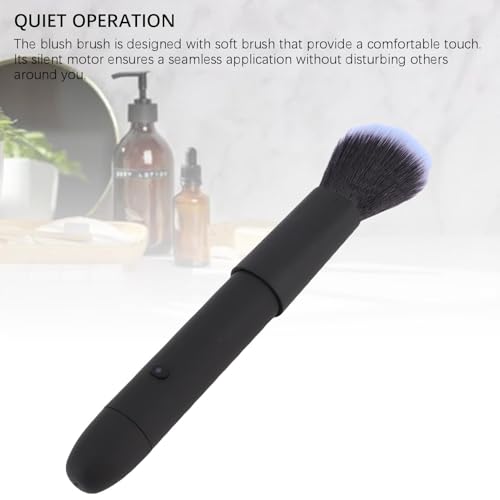 Electric Makeup Brush, 2PCS 10 Gear Vibrating Makeup Brush, Rechargeable Foundation Brush for Blending Contouring Highlight, Portable Multifunctional Loose Powder Brush for Concealer