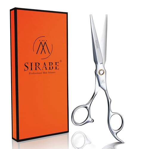 Sirabe 6.3-inch Professional Hair Cutting Scissors - Ultra Sharp Stainless Steel Barber Shears