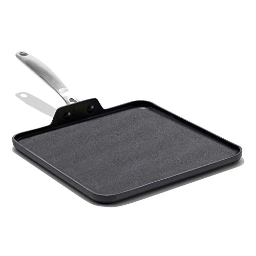 11-Inch Non-Stick Griddle Pan with Ceramic Coating, Hard-Anodized, Dishwasher Safe