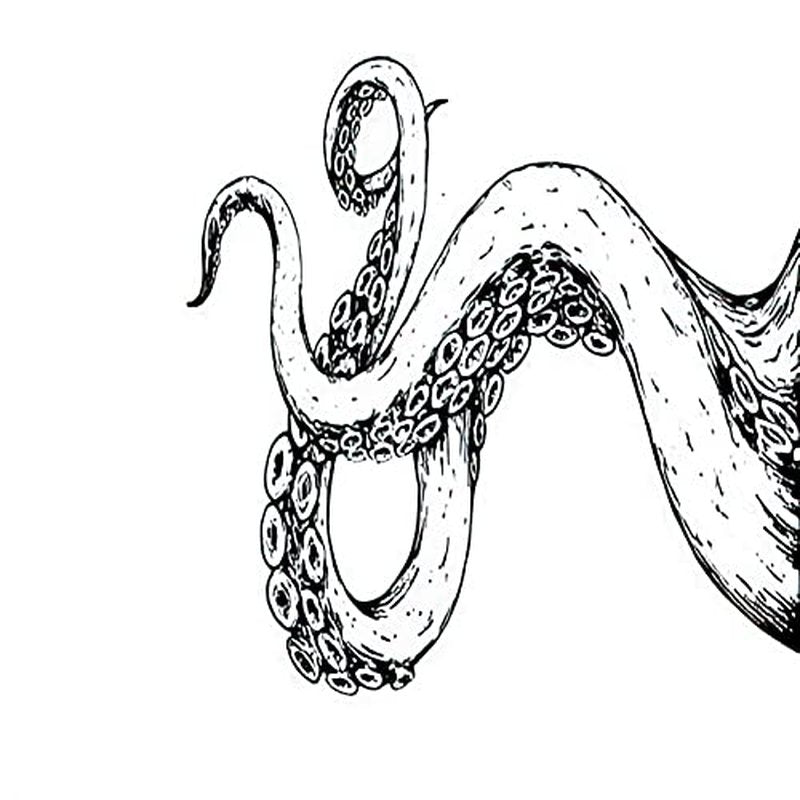 6 Sheets Temporary Tattoo Octopus Tentacles Fake tattoos Hand Tattoo design for Man Woman Adults teens