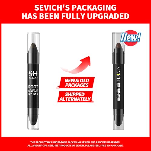 Sevich Root Cover Up Stick - Instant Grey Hair Coverage Touch Up, Root Touch Up Hair Color, Natural Concealer for Hairline, Roots & Sides for Women & Men, Plant-based,48H Makeup Lasting,Dark Brown