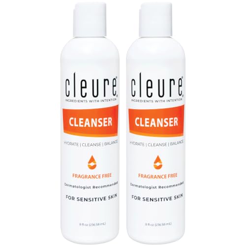Gentle Face Cleanser for Dry Sensitive Skin 8 oz Pack of 2 - Fragrance-Free