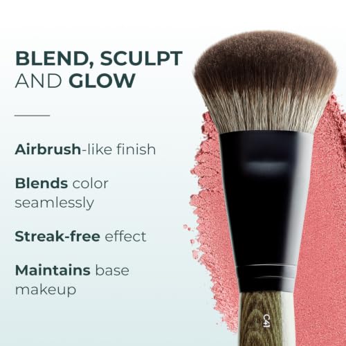 Angled Blush Brush - Vegan Makeup Brush for Powder & Highlighter - C41 Variation of THIS listing
