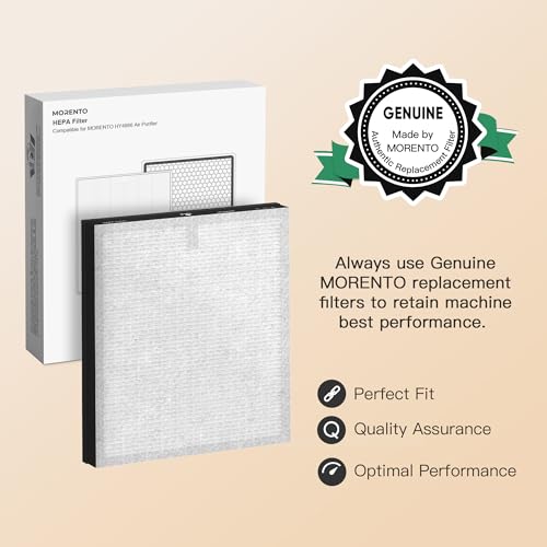 Genuine HEPA HY4866 Replacement Air Filter Light Grey Pack of 2