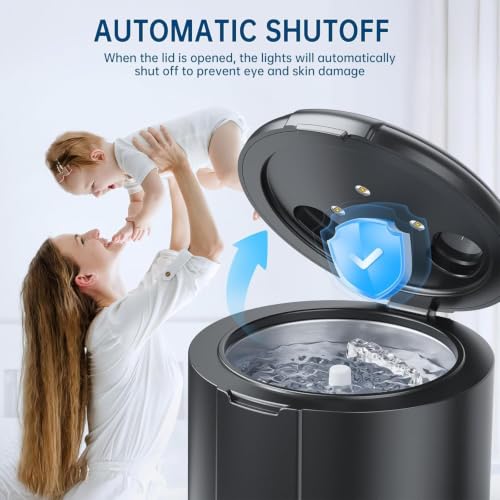 Black Ultrasonic Retainer Cleaner Machine 45kHz for Dentures & Jewelry