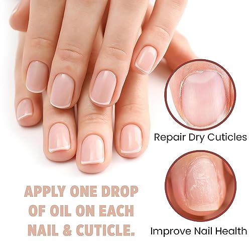 Nail & Cuticle Oil - Hydrating Nail Strengthener & Growth Treatment, Vegan, 0.3 oz