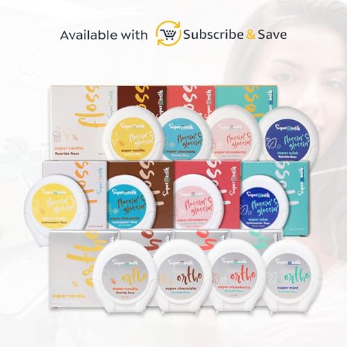 SuperMouth Nano Hydroxyapatite Fluoride Floss 3 Pack - Chocolate