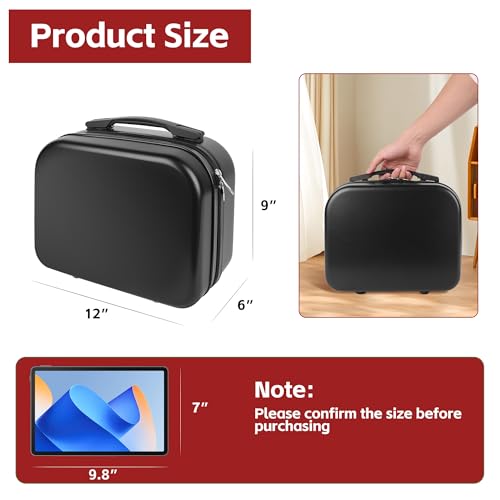 Yoanlayr Black 14-Inch Portable Makeup & Cosmetic Case for Travel