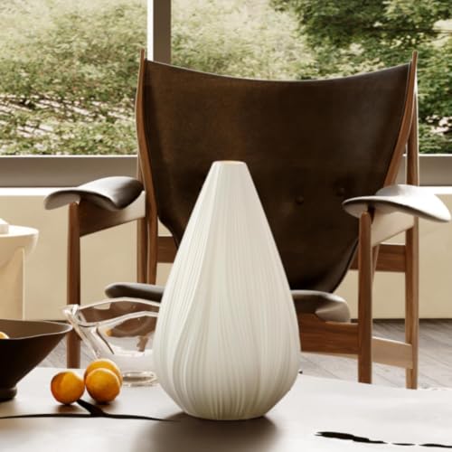 RONDURE Flora Ceramic Table Lamp - Handcrafted Modern Bedside & Living Room Light