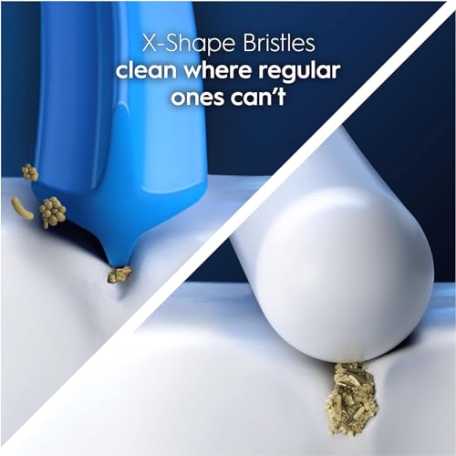 White 8 Pack Electric Toothbrush Replacement Heads for Oral-B Cross Action - X-Shape Bristles