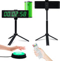 Rechargeable Digital Gym Timer Clock with Stand, Large LED Countdown & Stopwatch