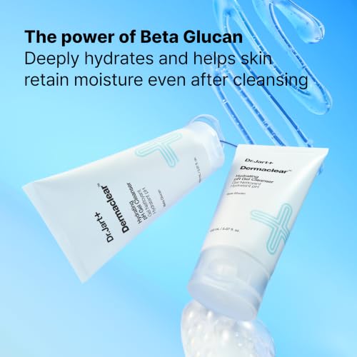 Dr.Jart+ Dermaclear Hydrating pH Gel Cleanser with Beta-Glucan - Korean Face Wash, 5.07 fl oz
