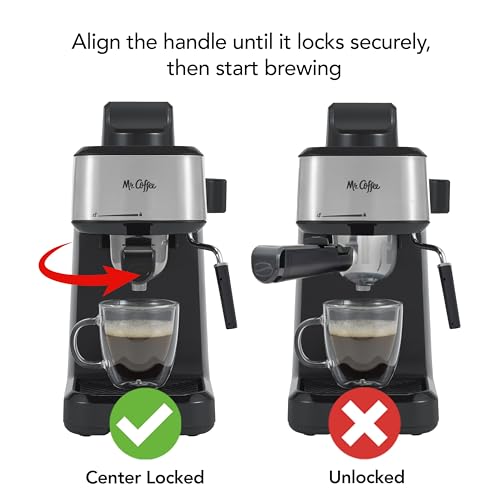 Mr. Coffee 4-Shot Steam Espresso & Cappuccino Maker Without Glass Carafe
