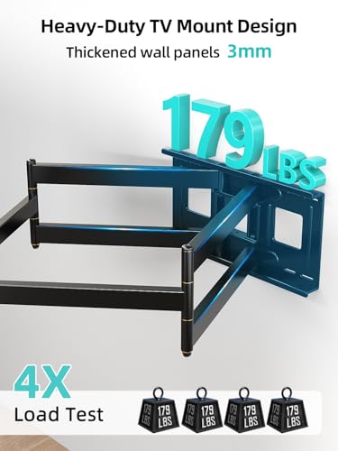 Long Arm Heavy Duty Full Motion TV Wall Mount for 42–95 Inch TVs - Adjustable, Swivel & Tilt