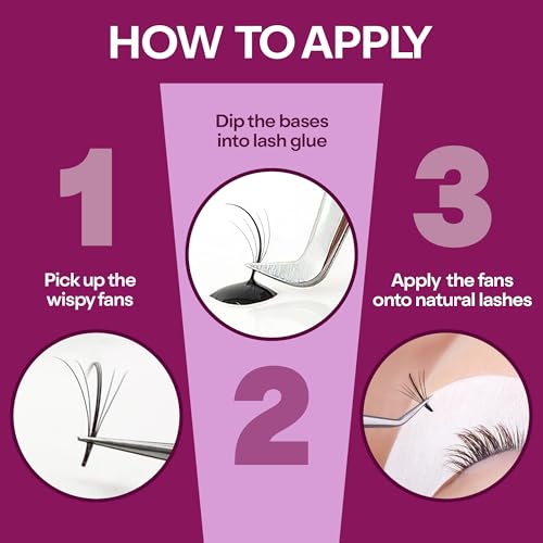500 Wispy Promade Lash Fans - 12mm 9D-0.05 D Premade Eyelash Extensions (Variation of THIS listing)