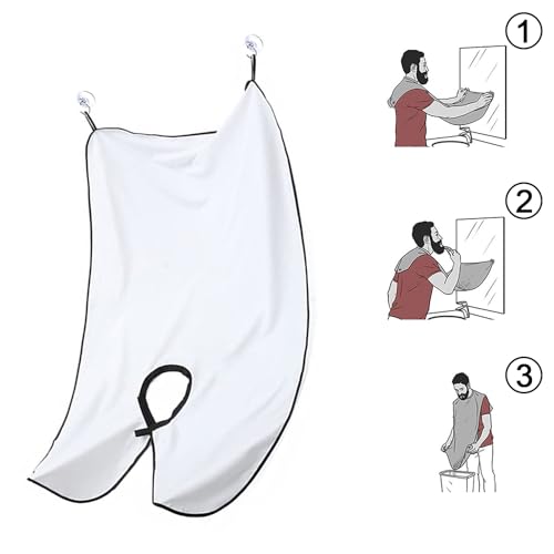Beard Bib Apron, Beard Trimming Catcher for Men Shaving Hair Clippings Non-Stick Waterproof Grooming Cloth