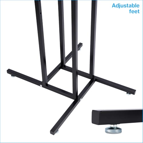 Black 4-Way Adjustable Clothing Rack with Slanted Arms - SSWBasics