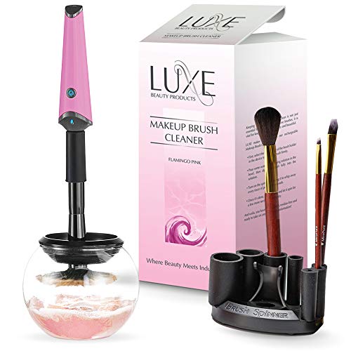 Luxe Electric Makeup Brush Cleaner Pink - 1 Count, USB Charging, 3 Speeds