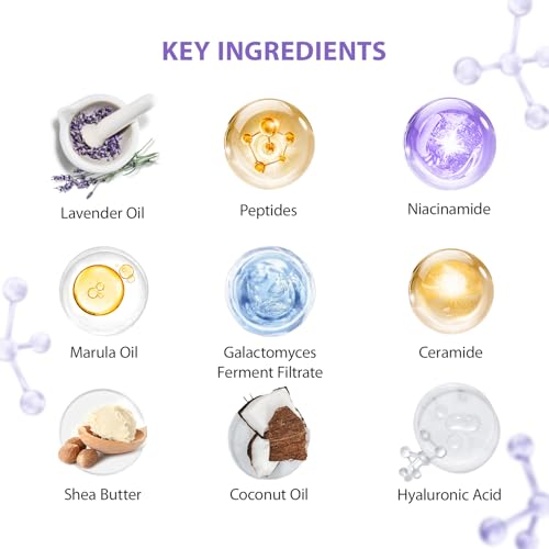 Lavender & Rose Hydrating Skin Care Set - 55 Pcs Spa Gift for Women