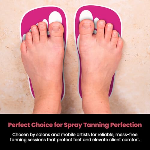 Disposable Spray Tan Feet Pads Protectors Pink 120 Pairs - Hygienic & Comfortable