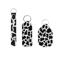Suobstales 3Pcs Travel Bottles Keychain Holder Set,Travel Bottle Sleeves+Neoprene Chapstick Holders+Lanyard Keychain