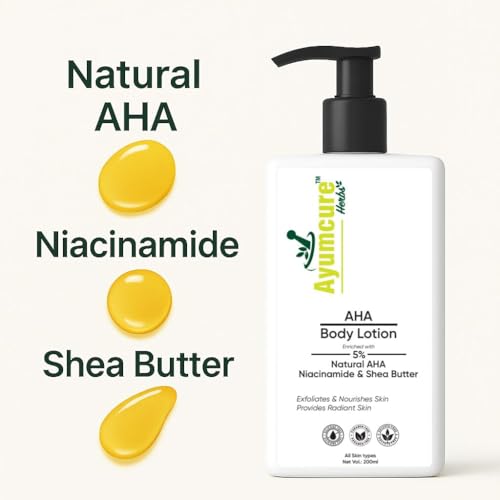 AHA Body Lotion with 5% Natural Exfoliants & Nourishing Shea Butter - Pack of 2