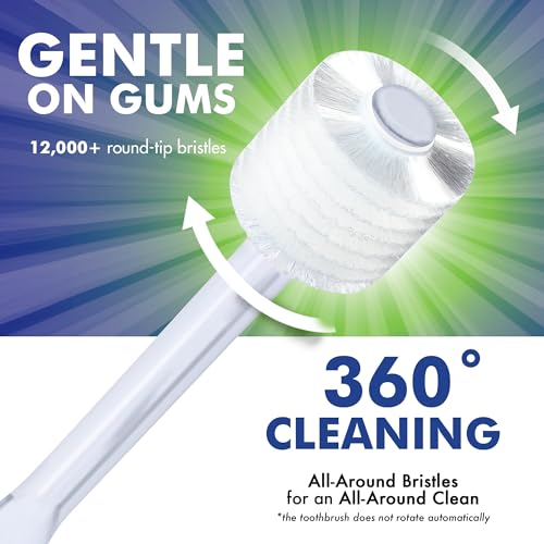 Adult Soft Toothbrush 6 Pack with Round Head & All-Around Clean - Assorted Colors
