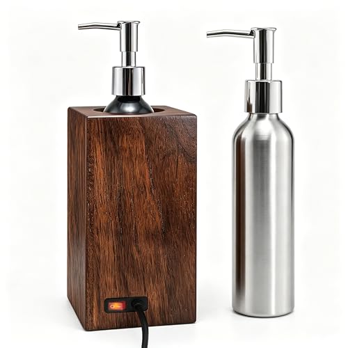 Elitzia Walnut Massage Oil Warmer - Solid Wood Lotion Warmer with Copper Heating System