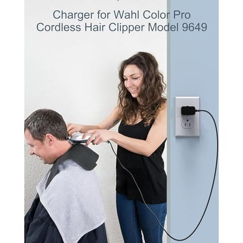 3.5V Clipper Charger Compatible with Wahl 3026590 9636-700 9636-2201 79434 9649 9649P Color Pro Cordless Hair Clipper & Trimmer Replacement Clipper 9649 Charger Power Cord.