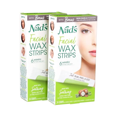 Nads Hair Removal Facial Strips 24 Count