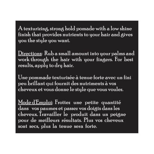 Brickell Men's Products Strong Hold Texturizing Pomade For Men, Natural and Organic, Pliable Hair Styling Fiber Pomade, 2 Ounce, Scented