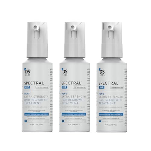DS Labs Spectral.UHP 5% Minoxidil Hair Serum for Thinning Hair, 3 Pack - Supports Thicker, Fuller Hair at Crown