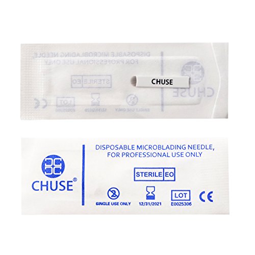 Microblading Microblade Pen 16 Curved Needles for Eyebrow Tattoo - Beginner & Professional