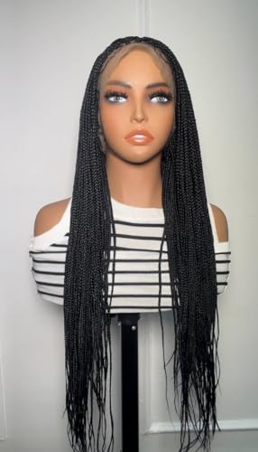 Full Lace Micro Braided Wig - 20 Inch African Handmade Protective Style