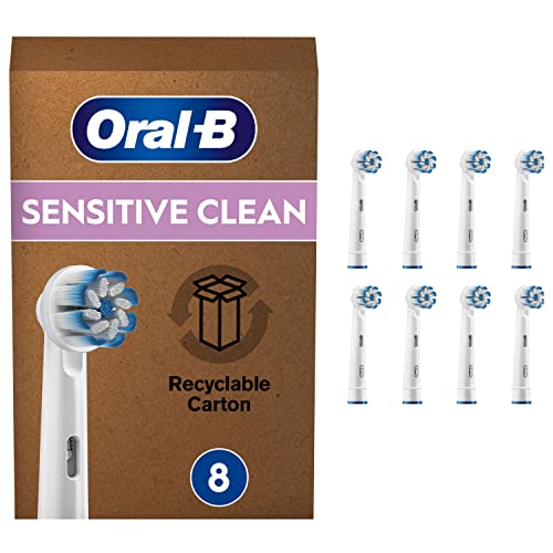 Oral-B Sensitive Clean Toothbrush Heads Pack of 8 - Gentle Plaque Removal