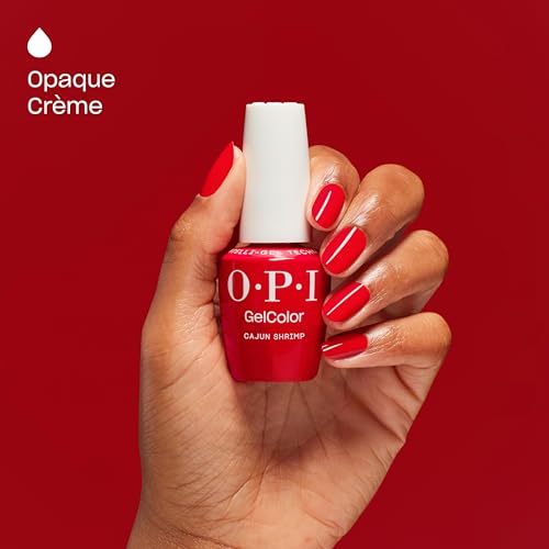 OPI GelColor LED Cure Gel Nail Polish - Cajun Shrimp Opaque Bright Coral Red